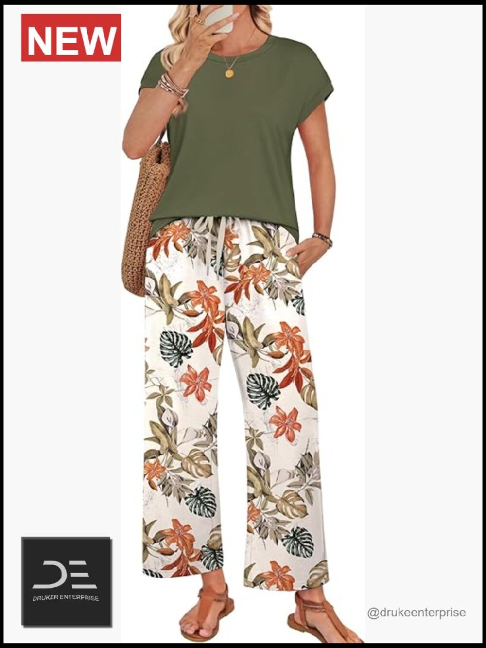 Two Piece Sets Lounge Wear Matching Clothing Sets Cap Sleeve Wide Leg Pants Sets